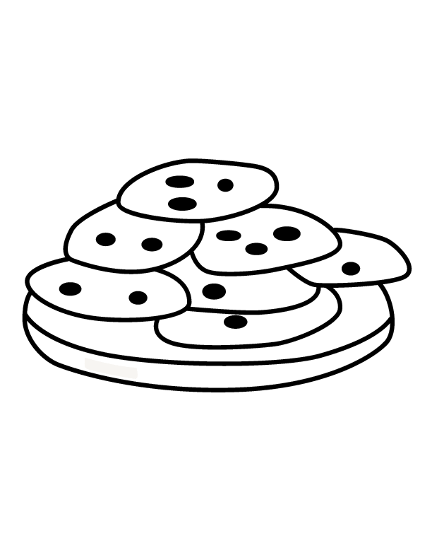 Chocolate Chip Cookie Coloring Page | Clipart Panda - Free Clipart 