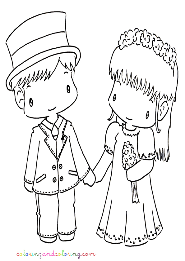 wedding coloring sheets | Coloring and coloring