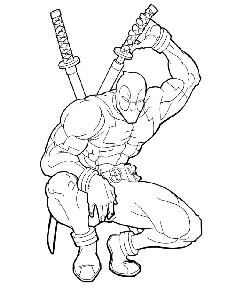 Printable Dead Pool Coloring Pages - Toyolaenergy.com