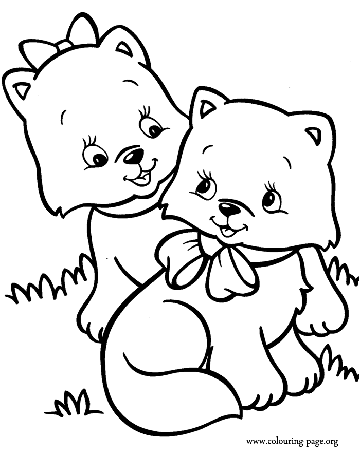 Cute Cat Coloring Pages Download Print Free Home