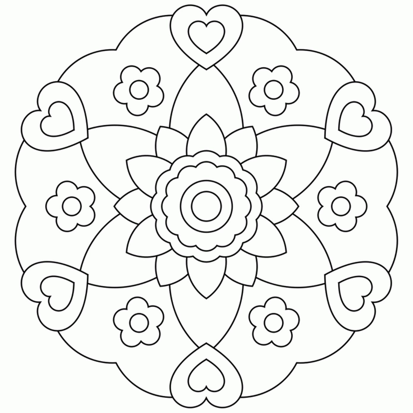 Flowerish Mandala Coloring Pages | Mandala Coloring pages of ...