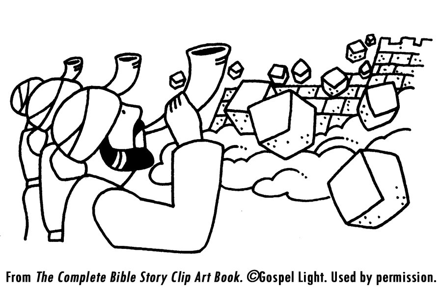 8 Pics of Wall Of Jericho Coloring Pages About Joshua - Joshua and ...