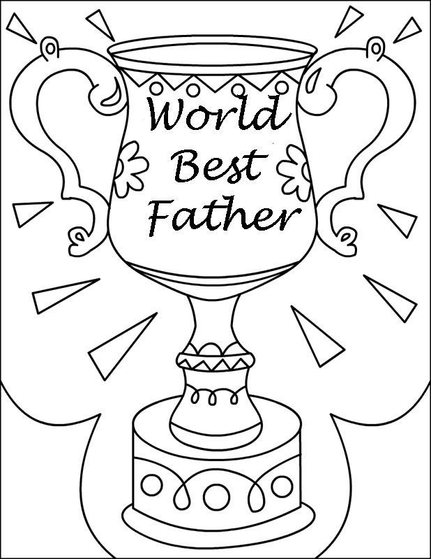 Beloved Father's Trophy For Father's Day Coloring Pages | Mrs ...