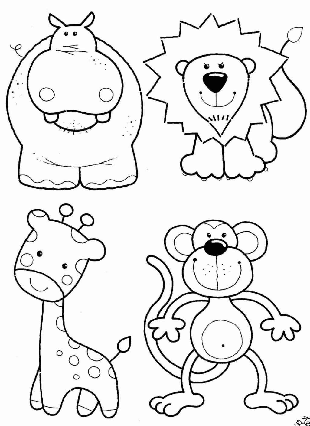 Jungle Animals Coloring Pages Printable Coloring Pages Coloring ...