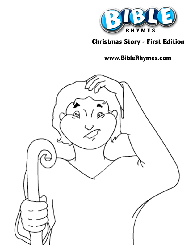 Doubts of Joseph: Coloring Page - BibleRhymes' Christmas Story