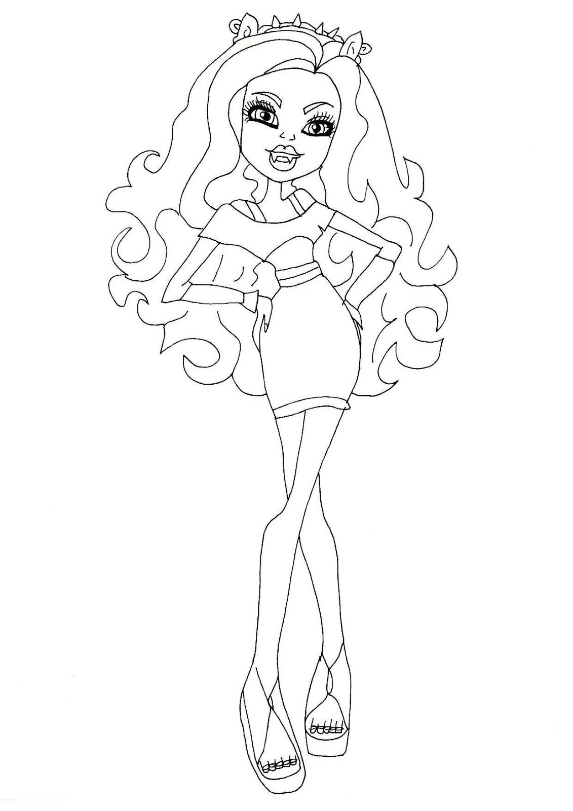 Free Printable Monster High Coloring Pages: Clawdeen Ghouls Night ...