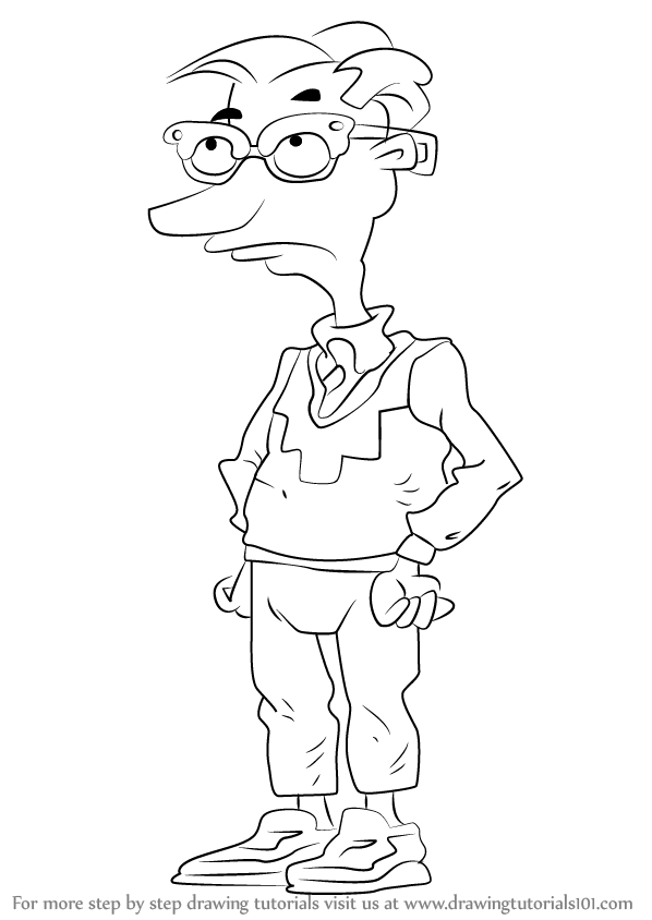 Learn How to Draw Drew Pickles from Rugrats (Rugrats) Step by Step :  Drawing Tutorials