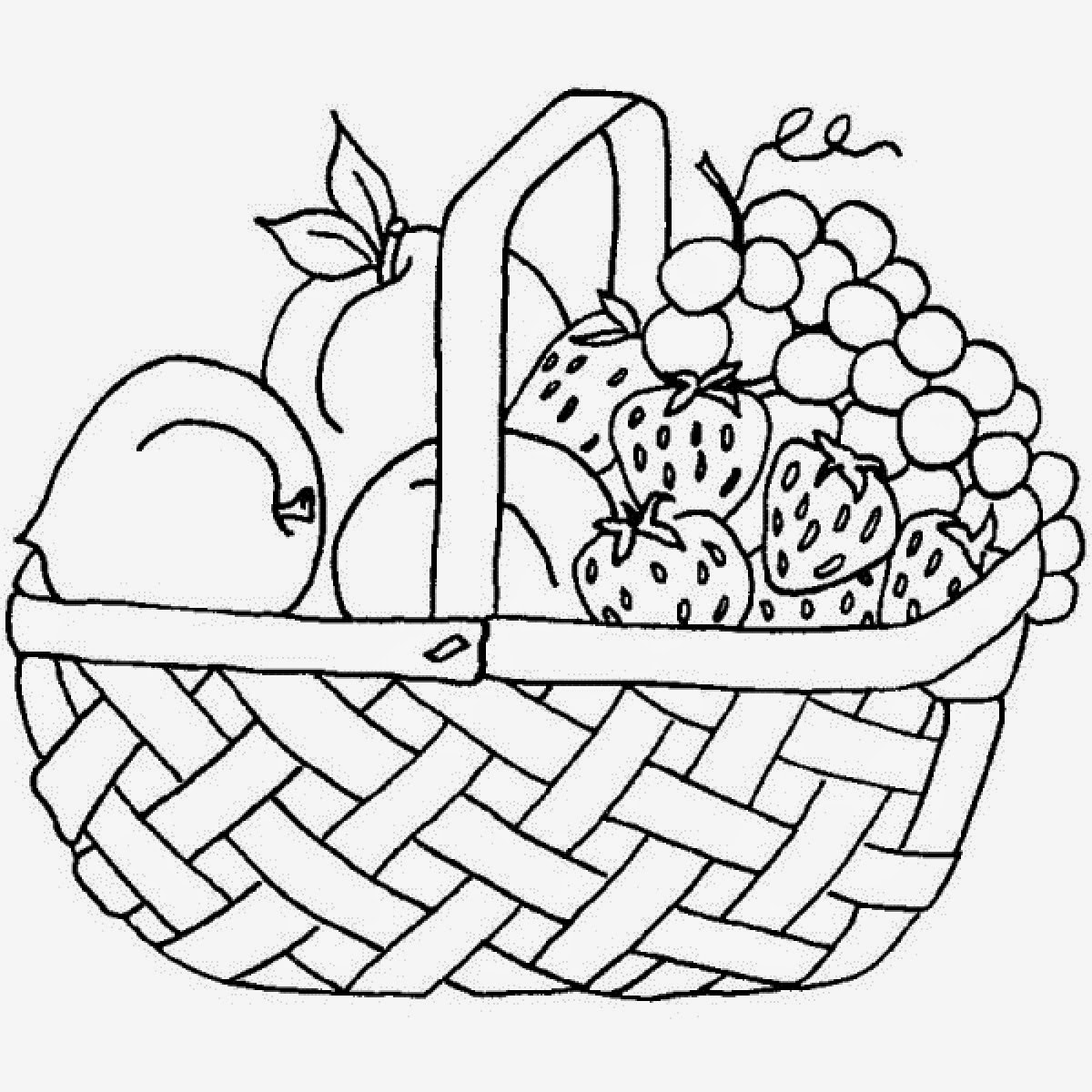 Clever Ideas Fruit Basket Coloring Page Of Pages A To Print For ...