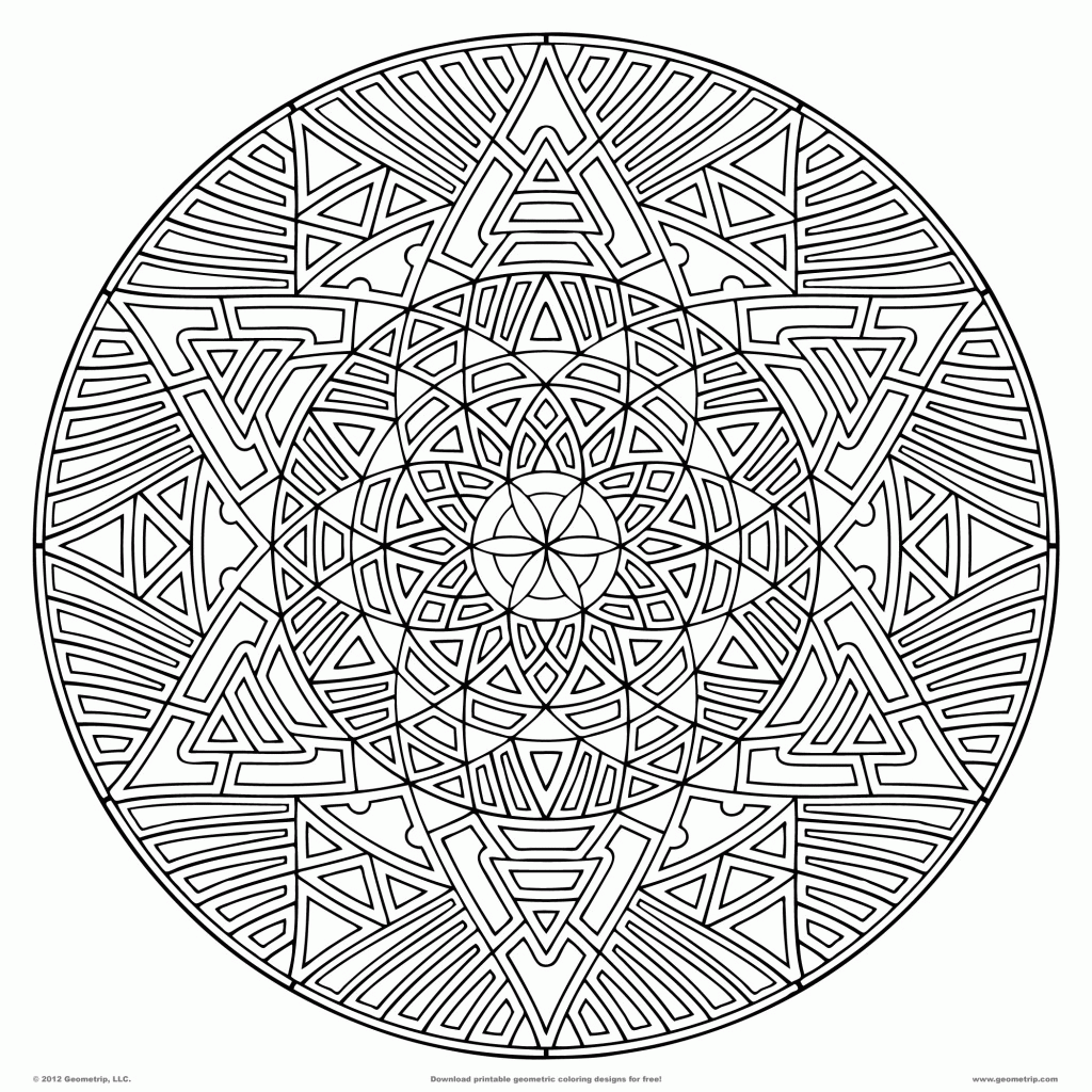 advanced geometric coloring pages - Hard Coloring Pages by Black ...