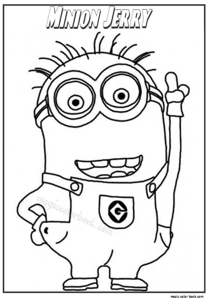 Minion Jerry coloring pages for kids