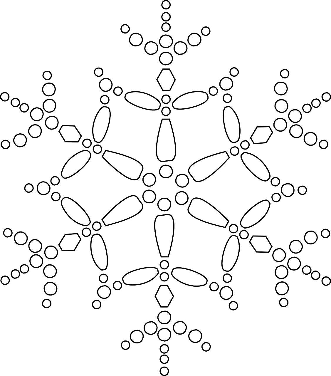 Snowflake Colouring Pages - In The Playroom