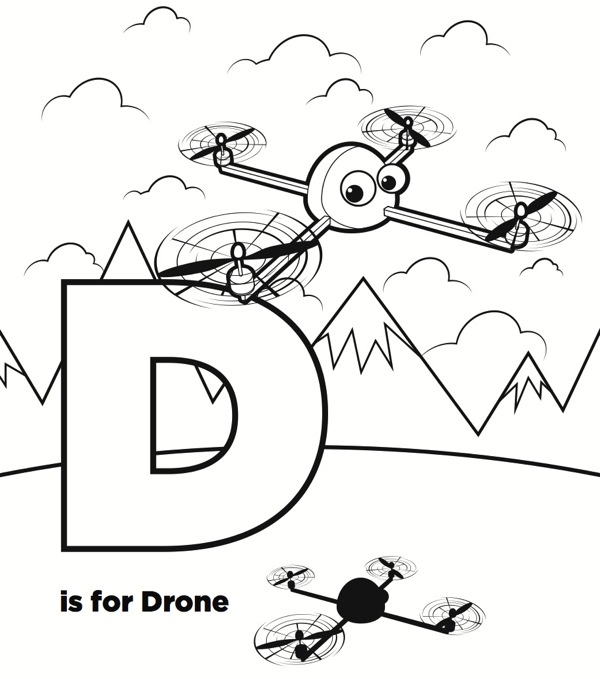Dron Coloring Page