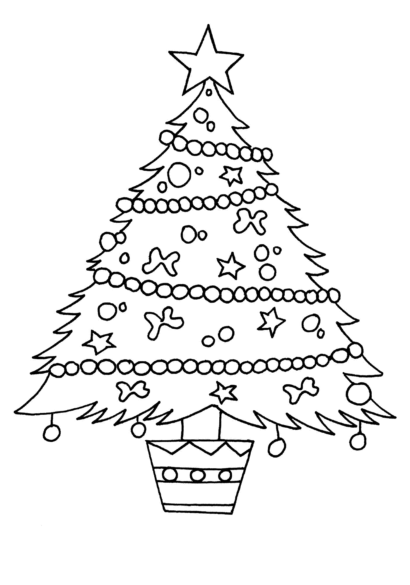 Adorable Christmas Tree Coloring Pages | Christmas Coloring pages ...
