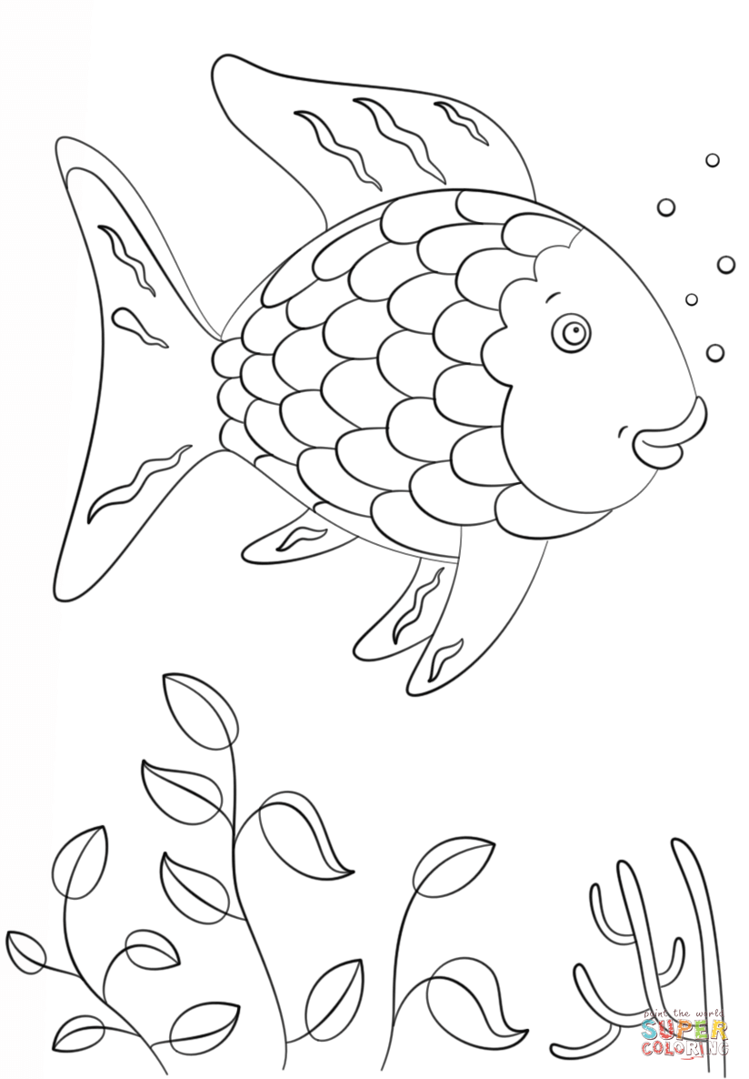 Rainbow Fish coloring page | Free Printable Coloring Pages