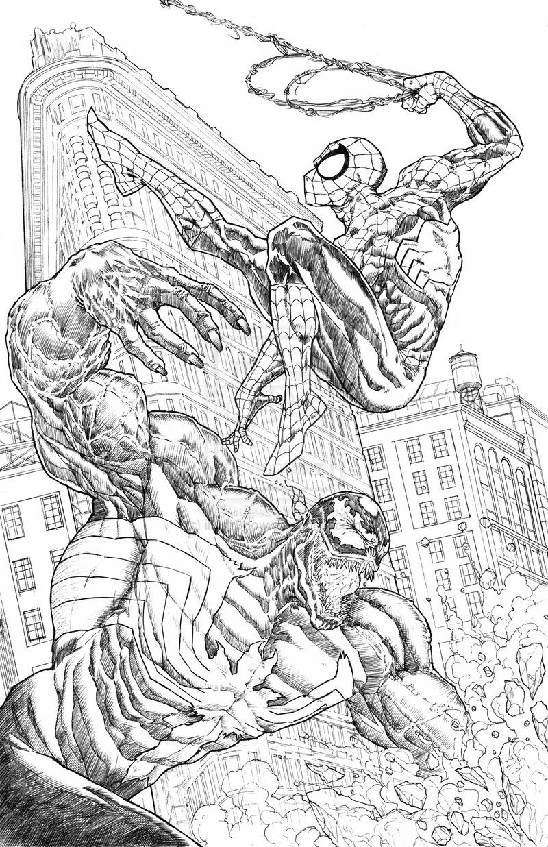 Venom Vs Spiderman Coloring Pages - High Quality Coloring Pages