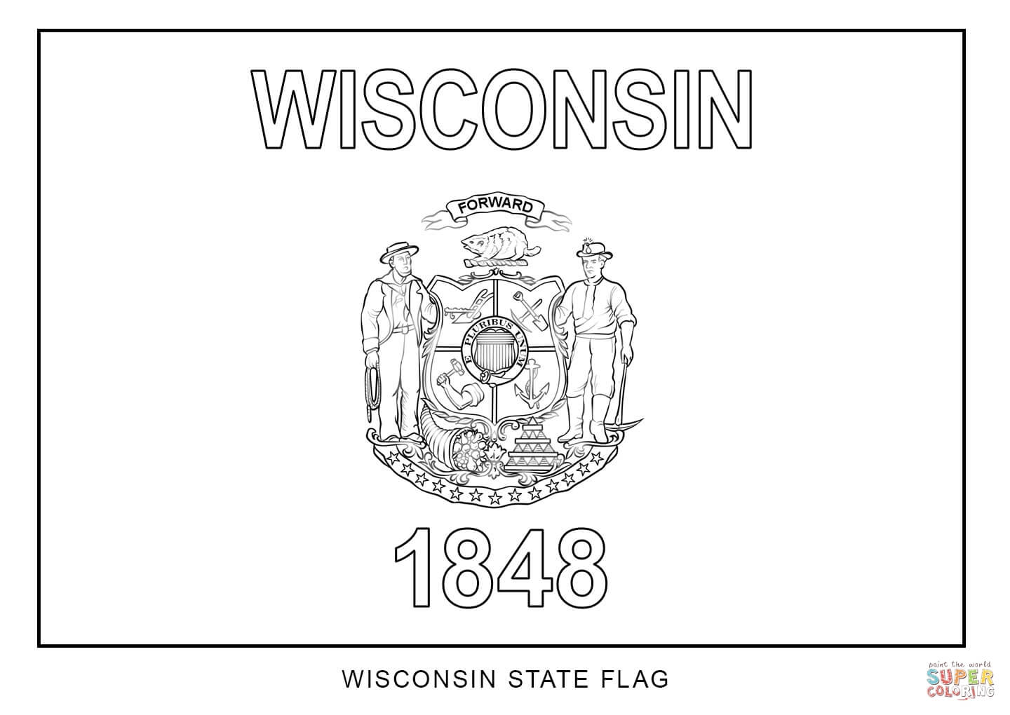 maine state flag coloring pages - photo #10