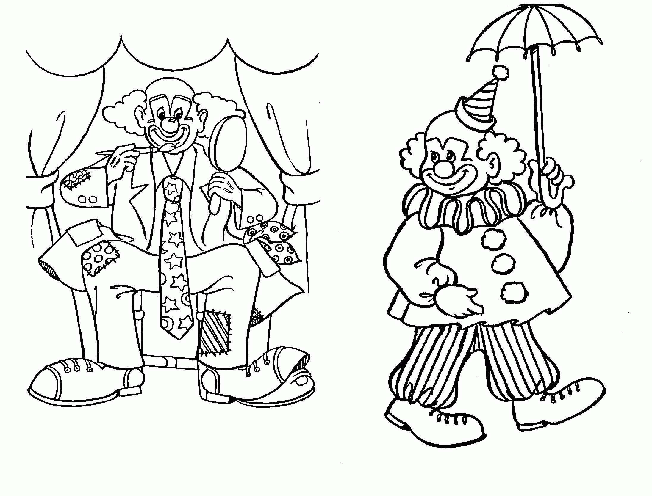 Clown Printable Coloring Pages Coloring Home