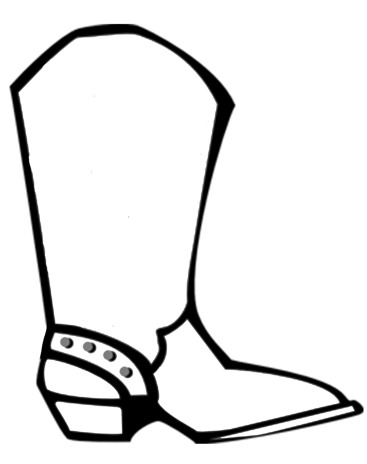 Cowboy Boots Coloring Page Coloring Home