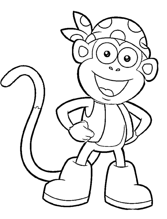 Free Boots Of Dora Printable Coloring Pages | Cartoon Coloring ...