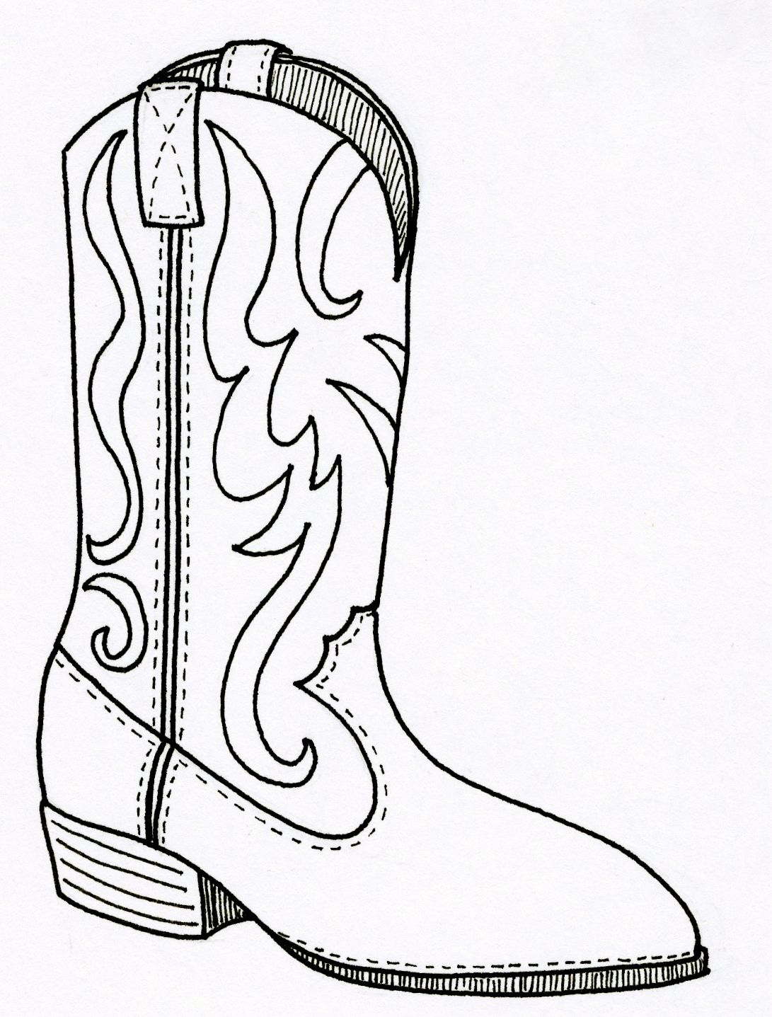 Boot Coloring Page Coloring Home