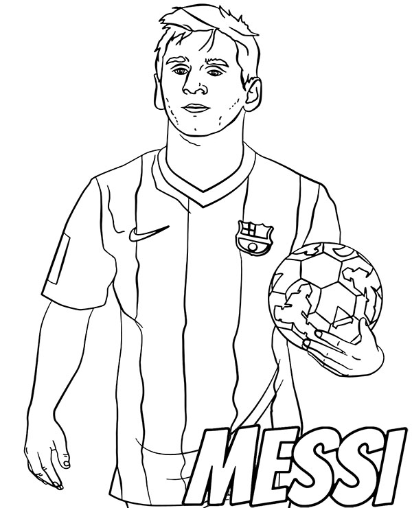 Messi coloring page to download
