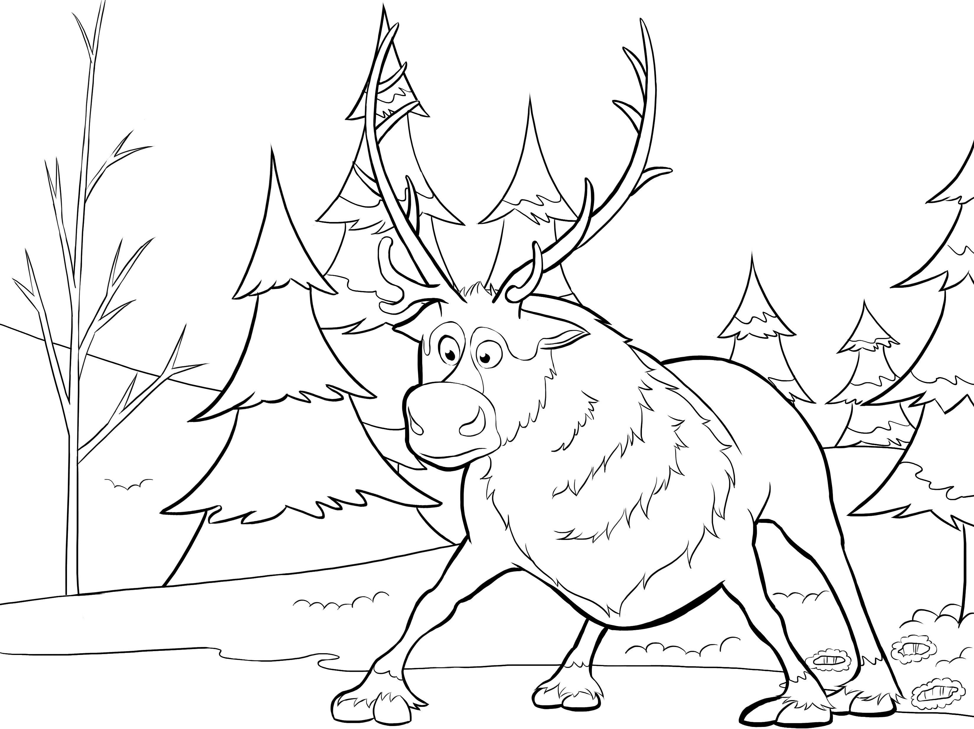 Sven Free Coloring Page | Frozen coloring, Frozen coloring ...