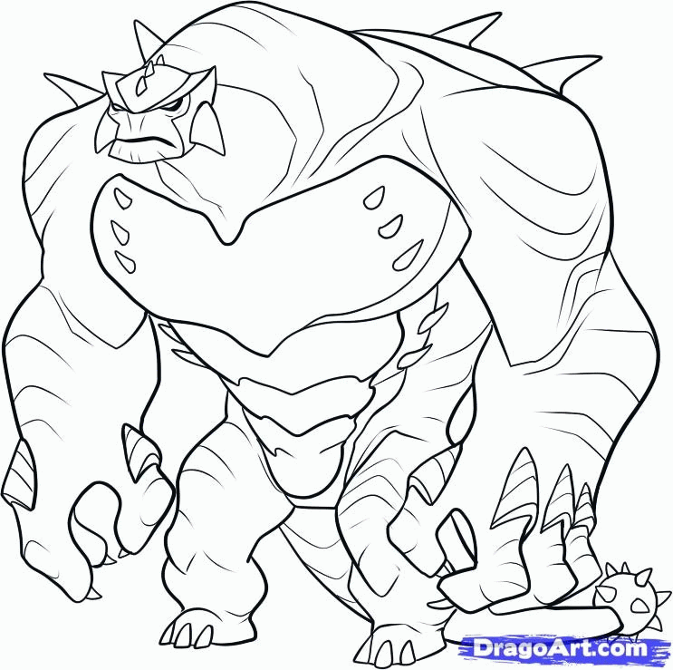 Ben 10 Printable Coloring Pages Ultimate Aliens