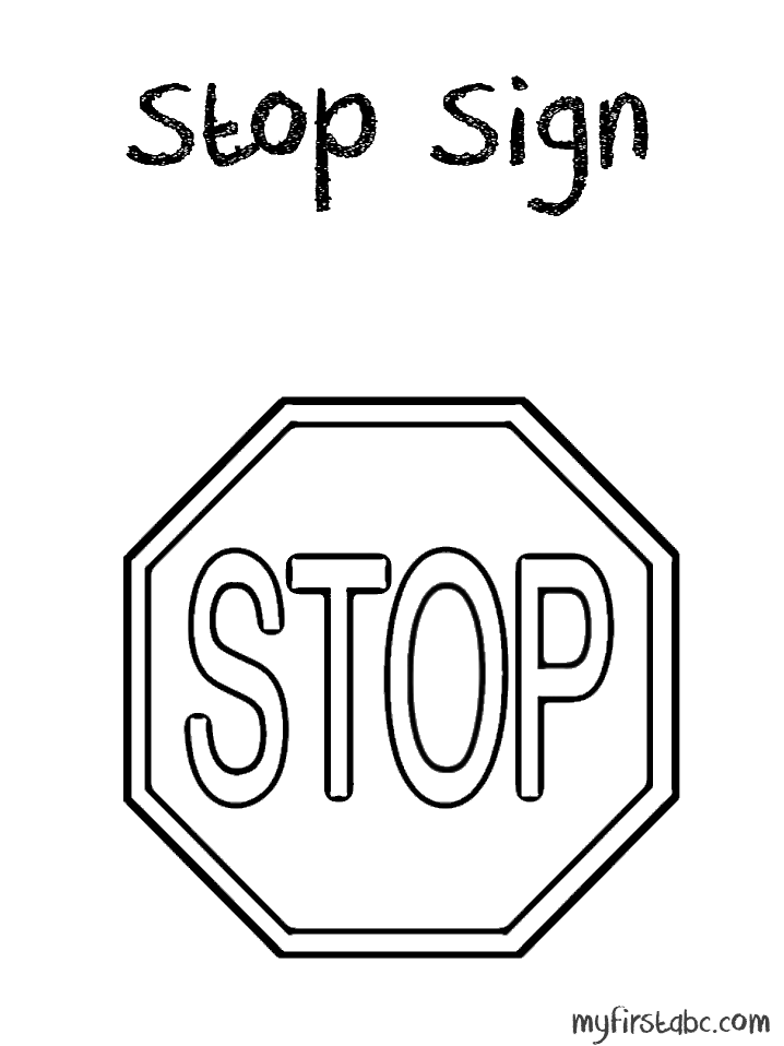 Free Printable Stop Sign Coloring Page