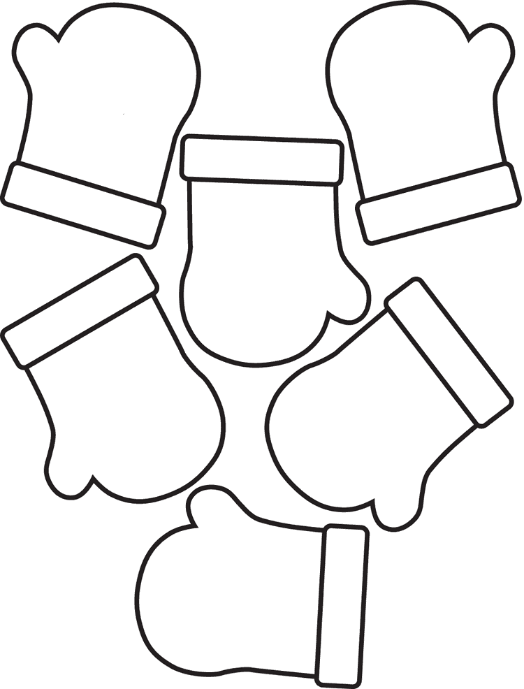 Mitten Coloring Page Coloring Home