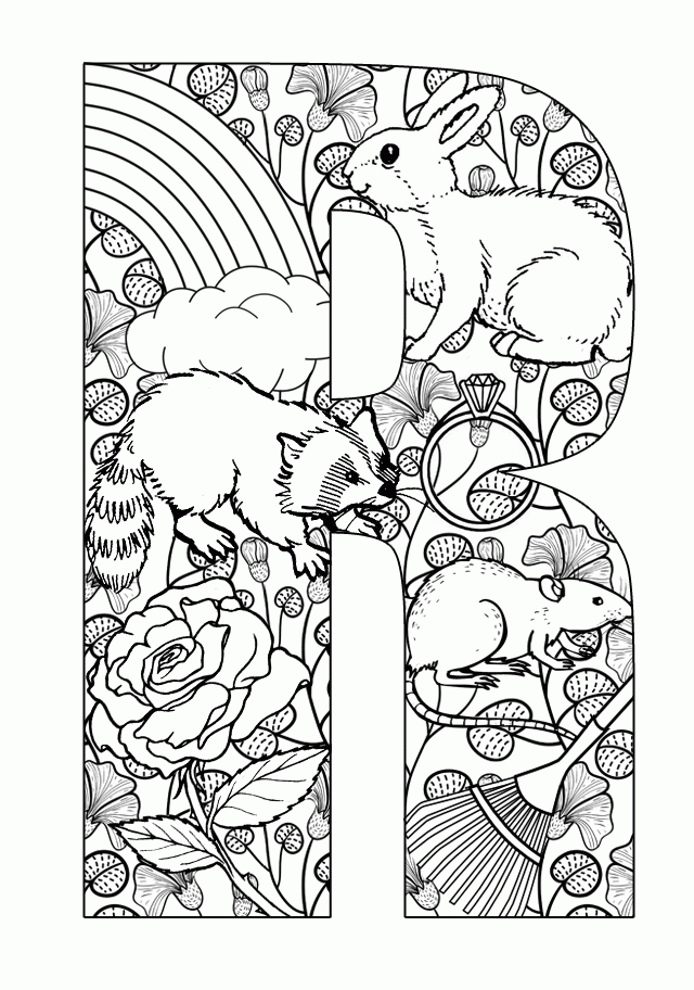 Things that start with R - Free Printable Coloring Pages