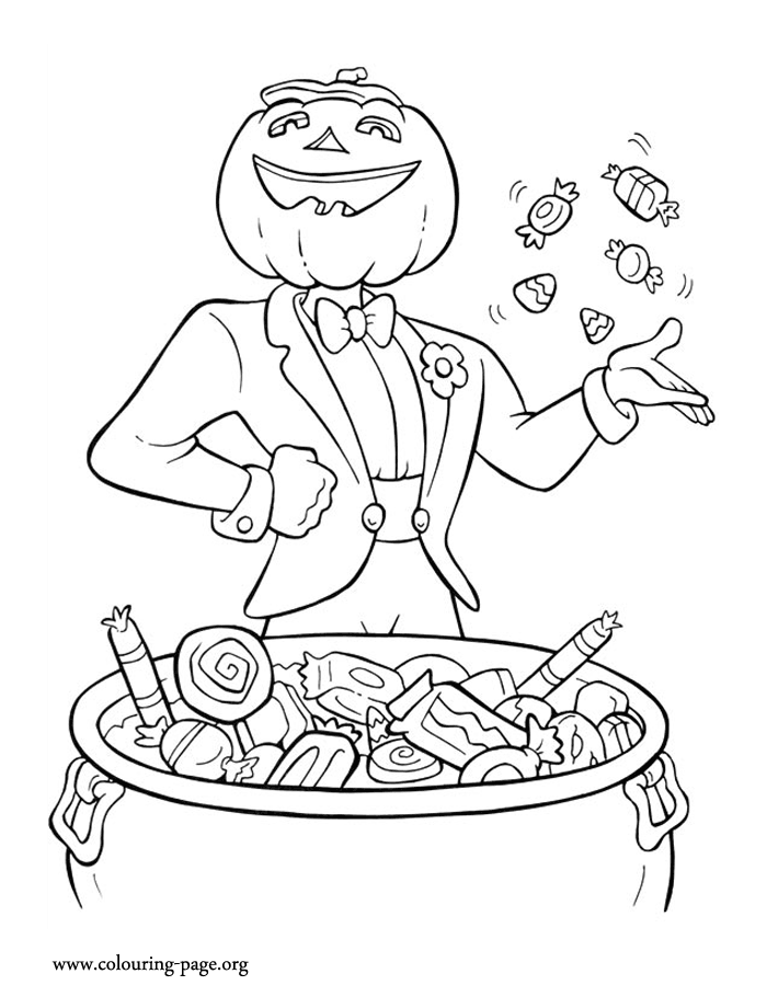 Halloween Candy Coloring Pages - Coloring Home