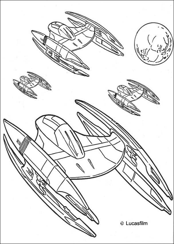 STAR WARS SPACESHIP coloring pages - X-wing fighter of Luke Skywalker