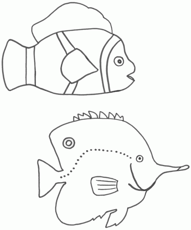 Fish Printable Coloring Pages Clown Fish Printable Coloring 237904 