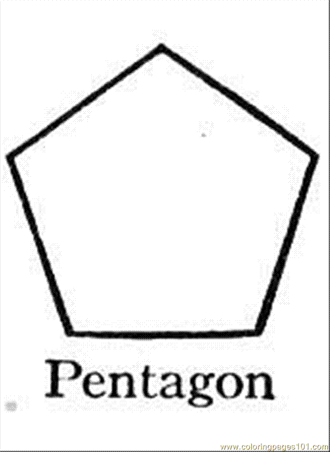 Coloring Pages Pentagon 2 (Education > Geometry) - free printable 