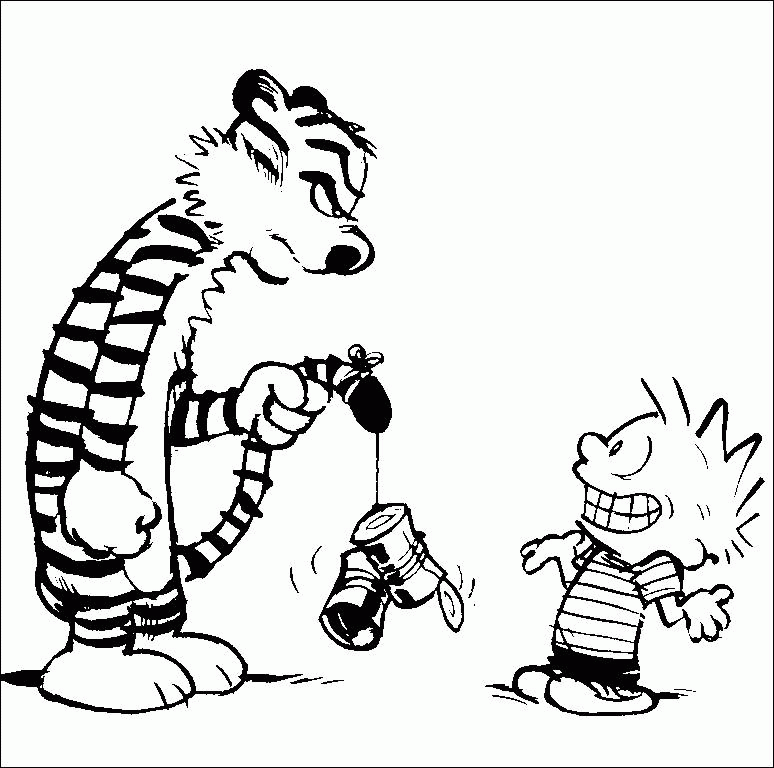 calvin and hobbs free coloring pages - photo #10