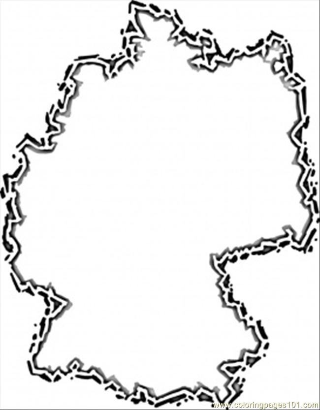 Coloring Pages Germany Map (Countries > Germany) - free printable 
