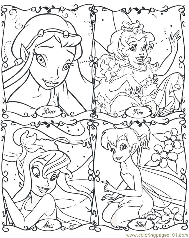 Coloring 6 Angry Fairies Printable Page 7 Disney Fairy Face 