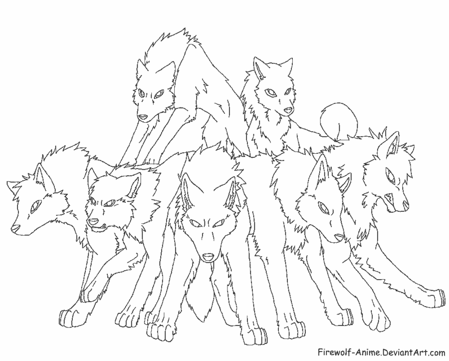 Anime Wolf Coloring Sheets / Anime Wolf With Wings Coloring Pages