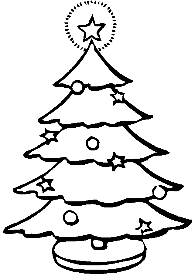 Free Printable Christmas Tree Coloring Pages Online #