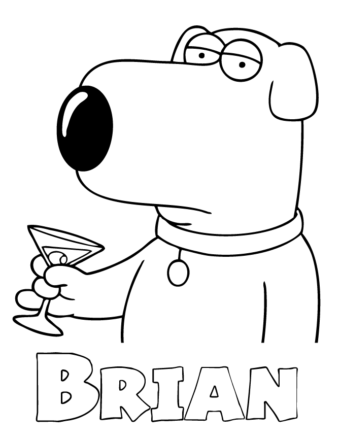 brian Griffin coloring pages to print | Coloring Pages