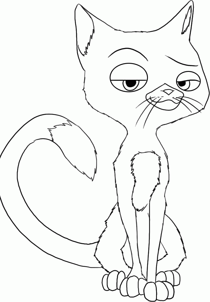 Coloring Pages Three Cats : Calico Cat Coloring Page at GetColorings