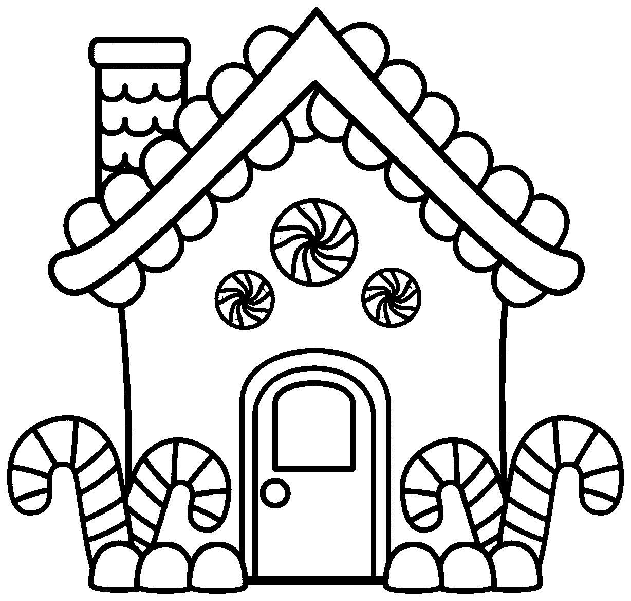 Gigerbread House Coloring Page Coloring Home