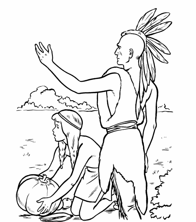 Native Americans Coloring Pages : Kids Thanksgiving Coloring Pages ...