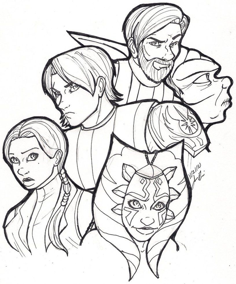 Star Wars Clone Wars Coloring Book - Coloring Page