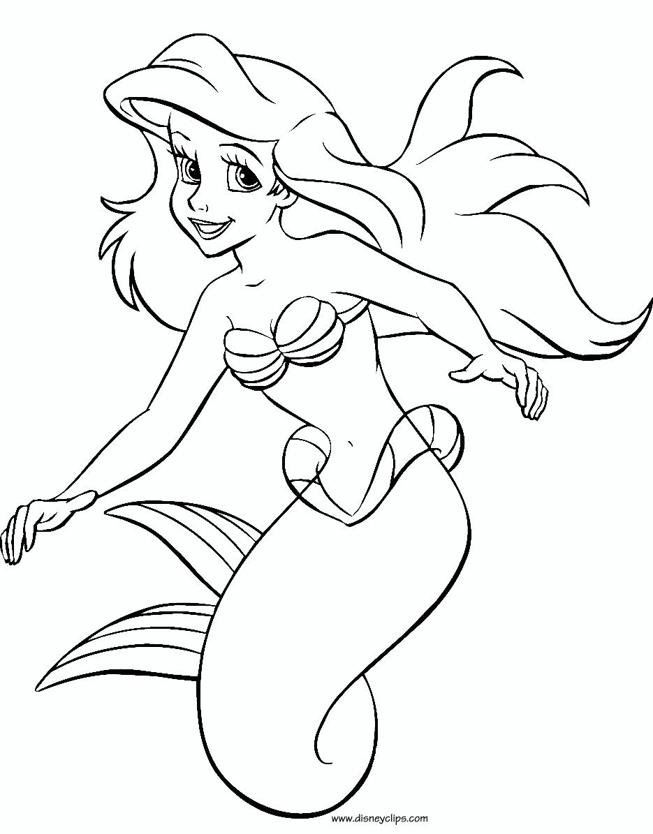Free Little Mermaid Coloring Pages For Kids - VoteForVerde.com