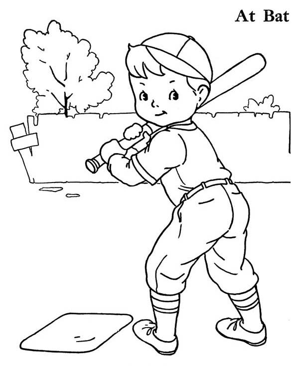 Boy Baseball Player Coloring Page - Get Coloring Pages