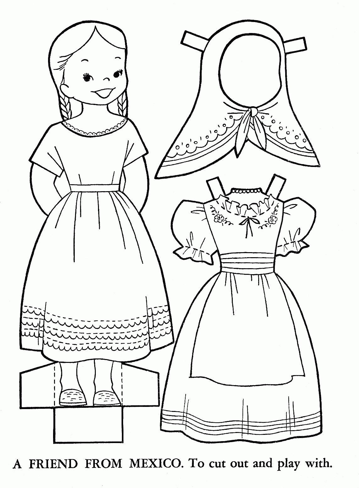 Preschool Christmas In Mexico Coloring Page Free Printable ...
