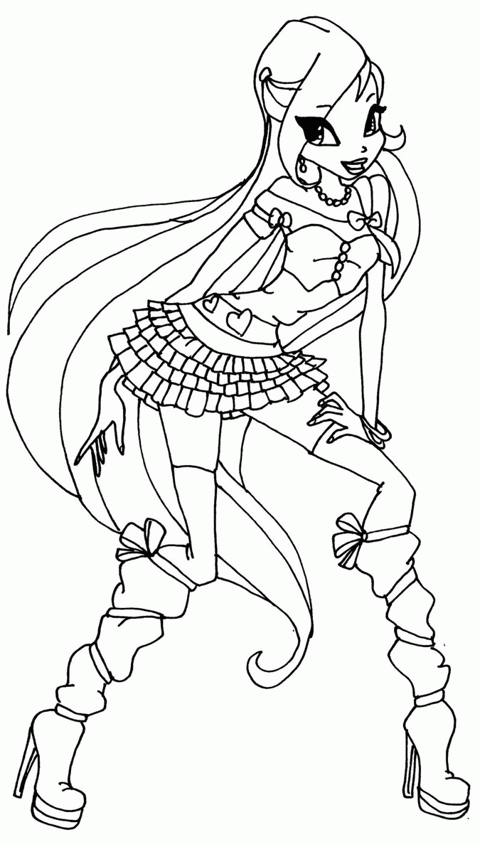 Winx Club Bloom Enchantix Coloring Pages - Coloring Home