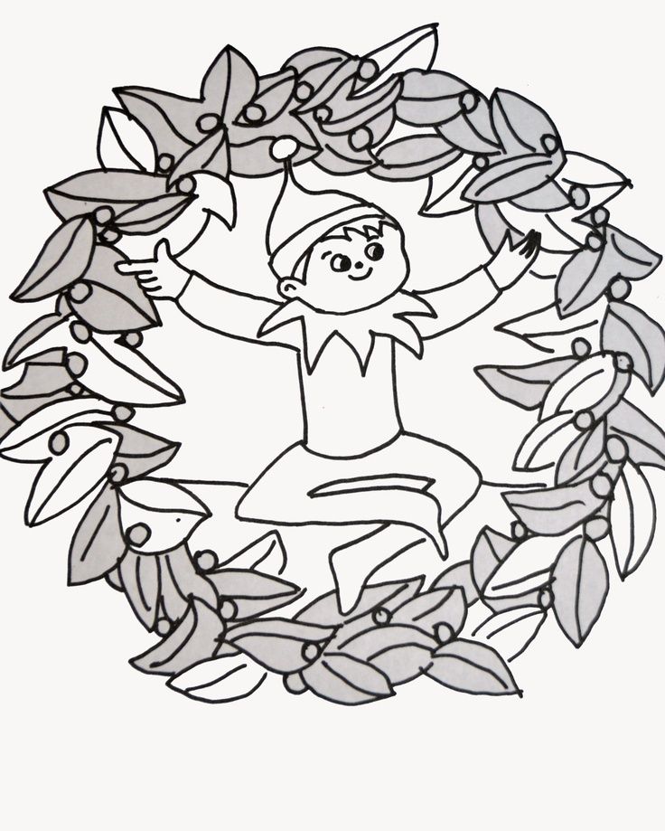 Elf On A Shelf Coloring Pages - Coloring Home