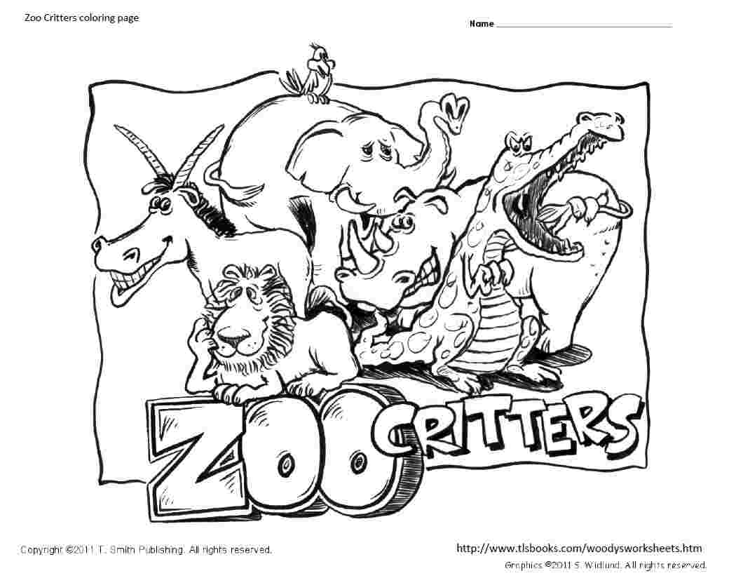 Zoo Critters Coloring Page